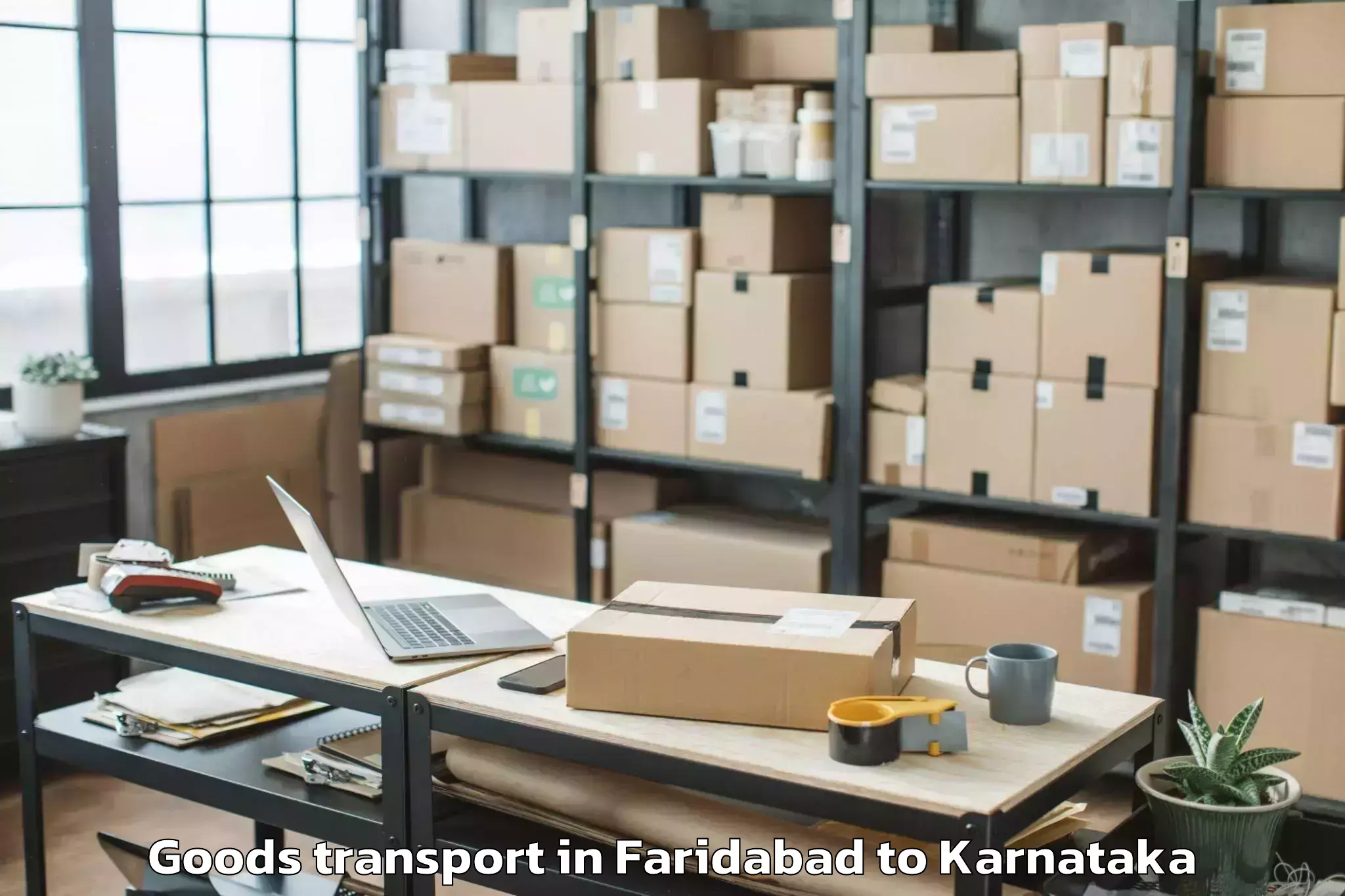 Book Your Faridabad to Belagavi Airport Ixg Goods Transport Today